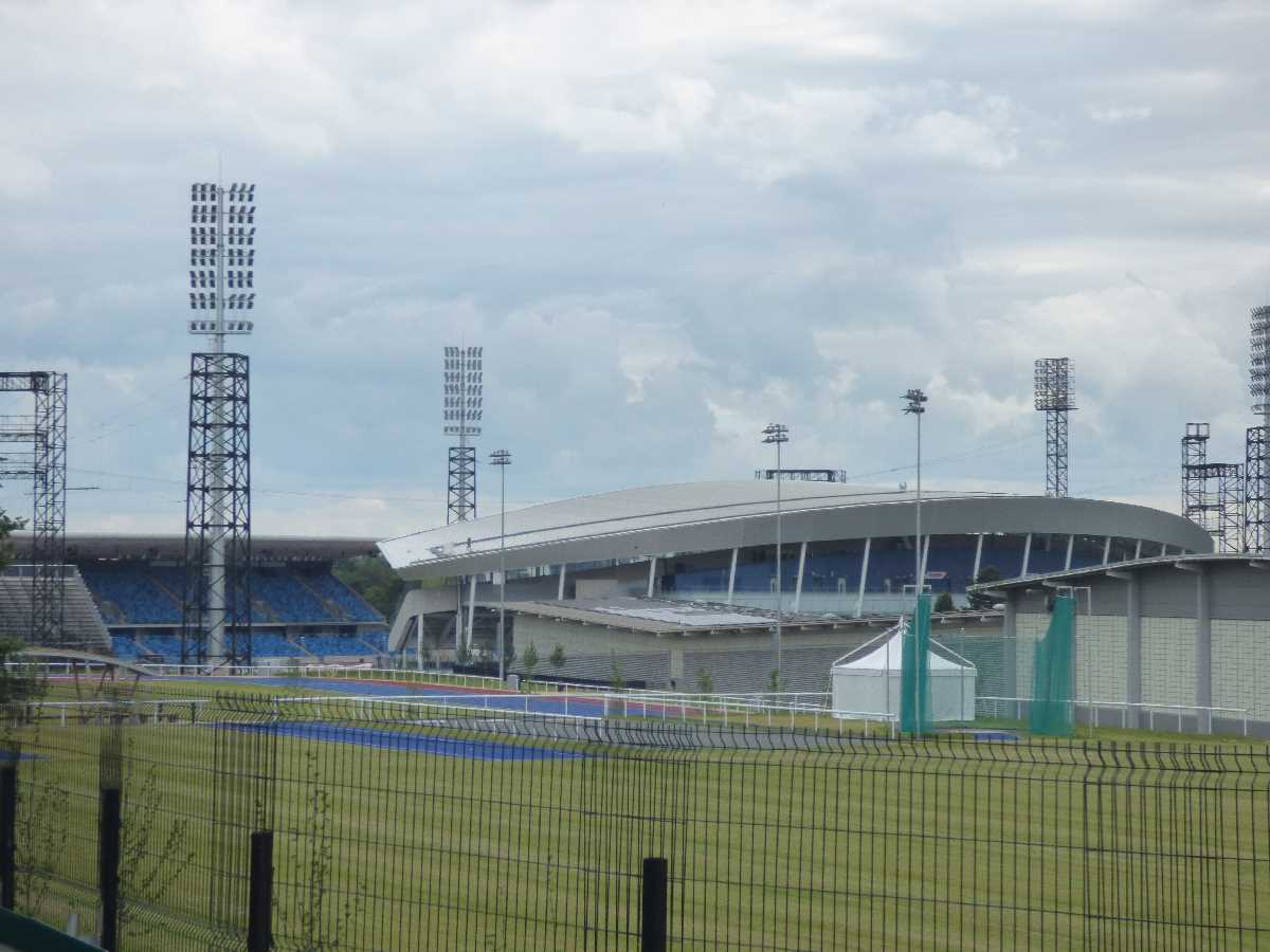 The regenerated Alexander Stadium at the end of May 2022