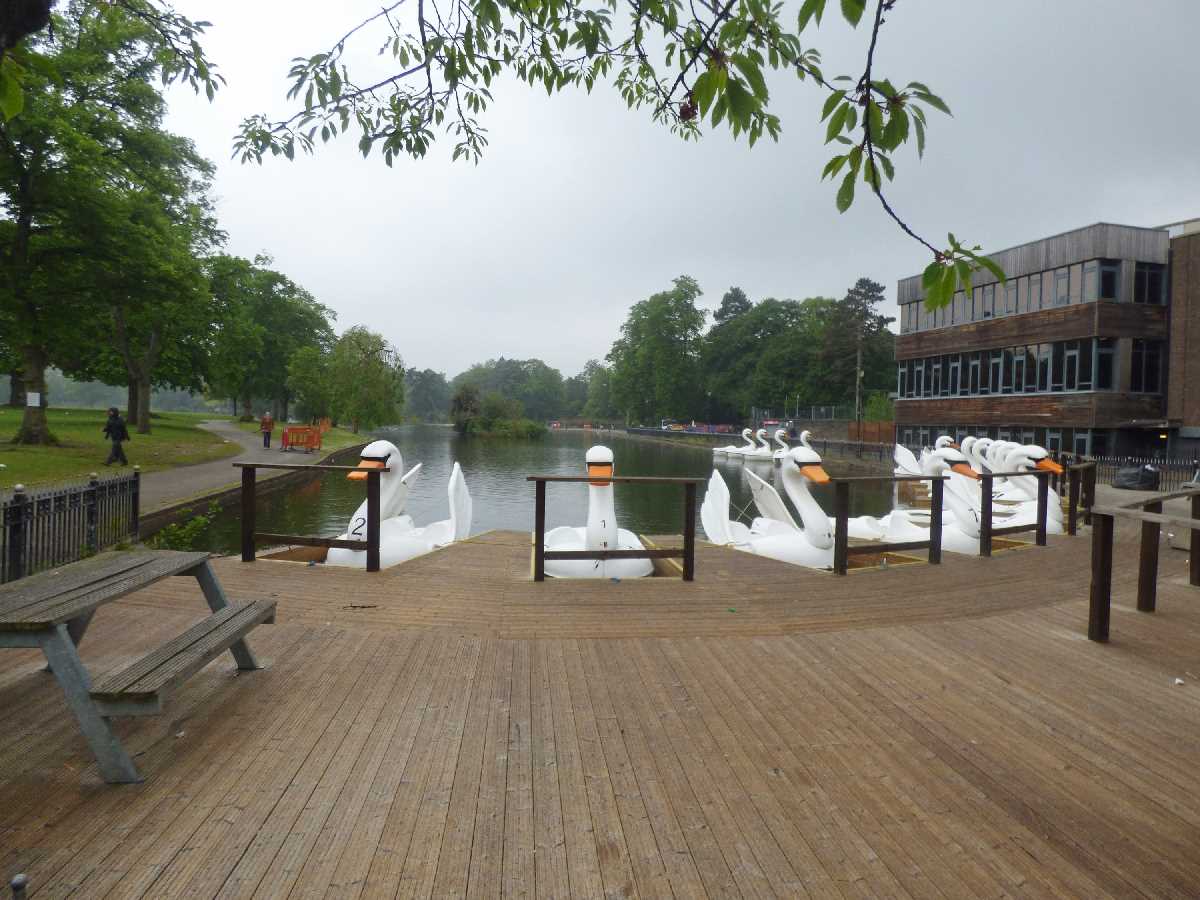 The Boating Lake at Cannon Hill Park: before and after de-silting the lake