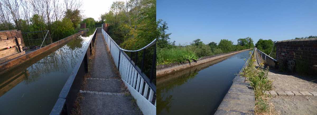 The Wootton Wawen Aqueduct and the Edstone Aqueduct on the Stratford-on-Avon Canal